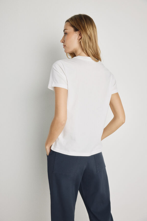 Milano T-shirt estampada de manga curta Branco