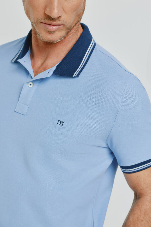 Milano Polo de manga curta Azul