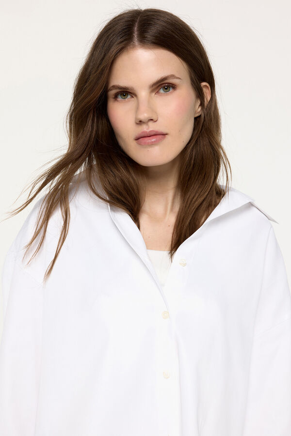 Milano Camisa b&aacute;sica popel&iacute;n Blanco