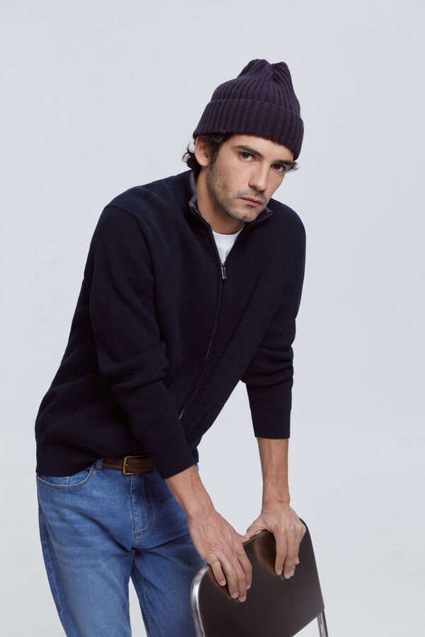 Milano Cardigan cremallera Navy