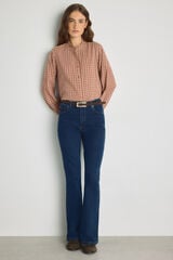 Milano Pantal&oacute;n denim flare Azul Oscuro