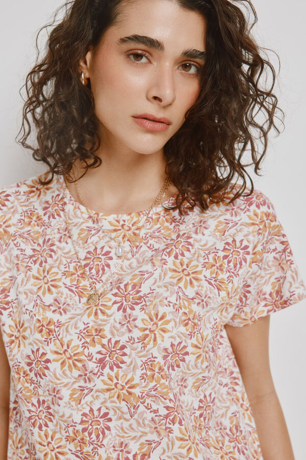 Milano T-shirt estampada de manga curta Marfim