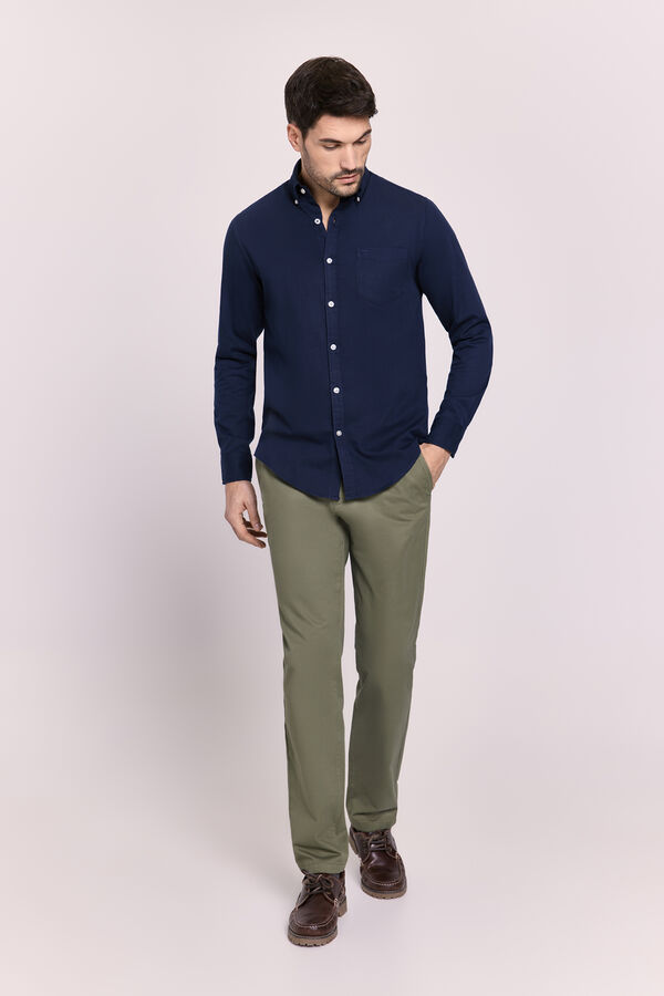Milano Camisa lisa relaxed fit Navy