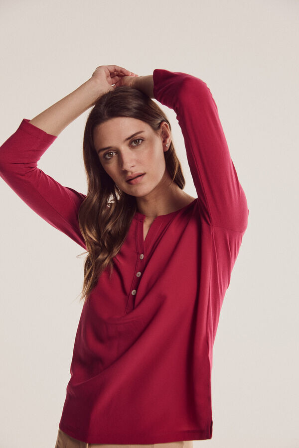 Fifty Outlet BLUSA COMBINADA PUNTO Coral