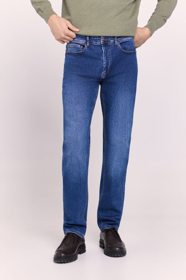 Milano Pantal&oacute;n vaquero fit recto Azul