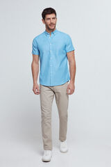 Fifty Outlet Camisa microquadrado cores Azul