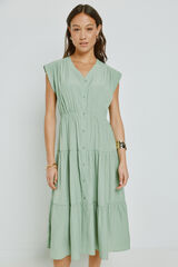 Milano Vestido escote pico Verde