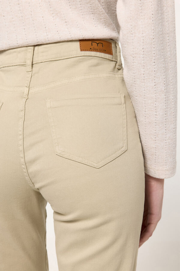 Milano Cal&ccedil;a com cinco bolsos Bege