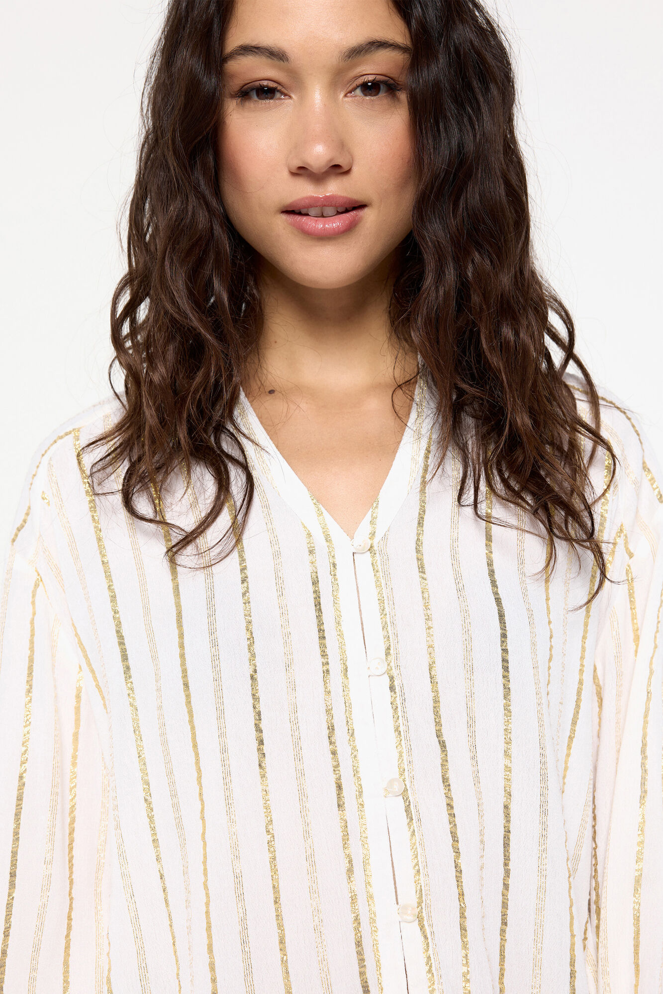 Milano Blusa flu&iacute;da de rayas lurex