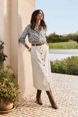 Milano Falda largo midi Beige