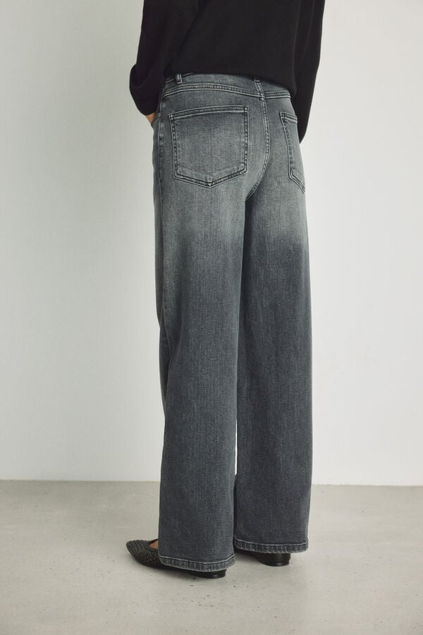 Milano Pantal&oacute;n denim ancho Gris