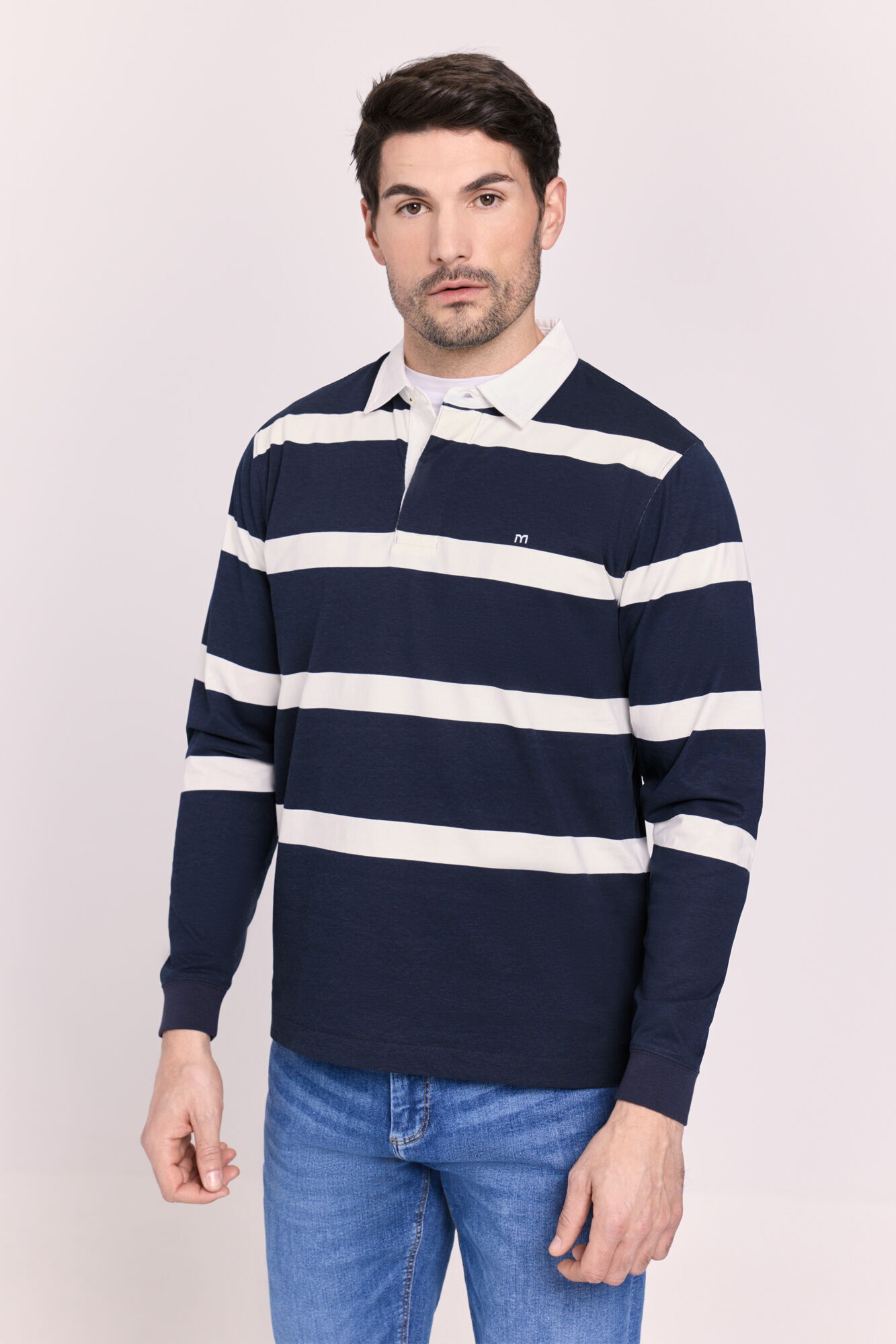 Milano Polo rayas manga larga