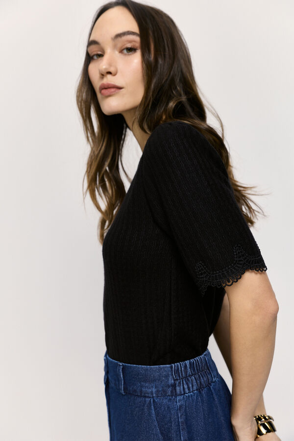 Milano T-shirt manga curta Preto