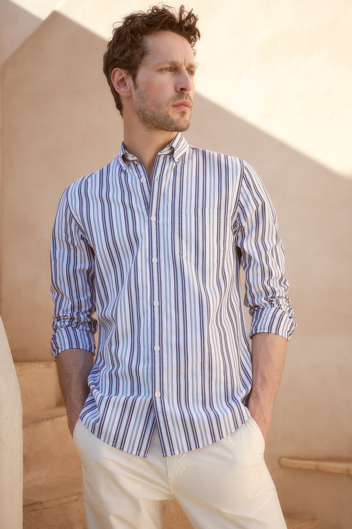 Milano Camisa Twill Rayas