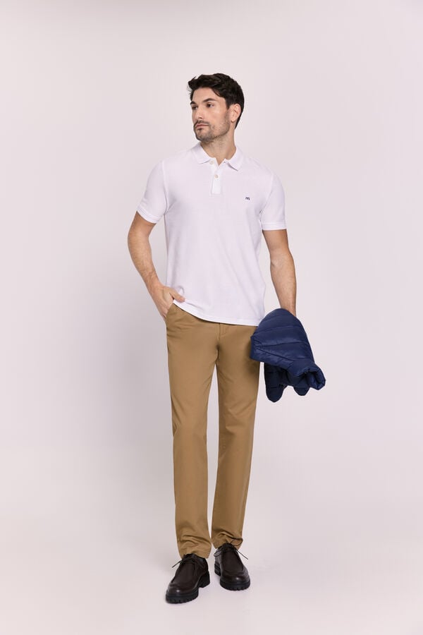 Milano Polo básico manga curta Branco
