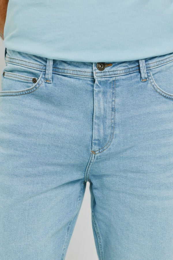 Milano Bermuda vaquera regular fit Azul Claro