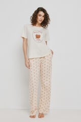 Milano Pijama estampado Bege