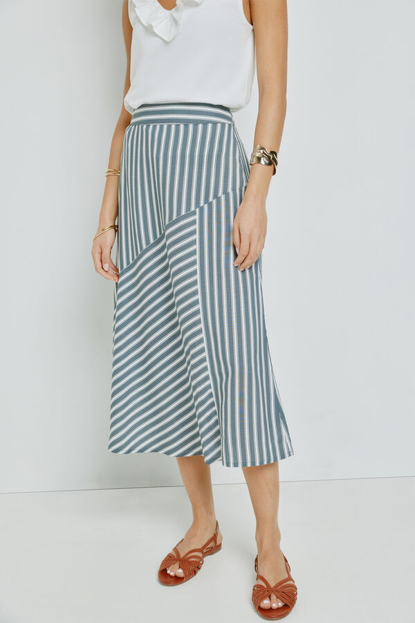 Milano Falda de rayas Azul