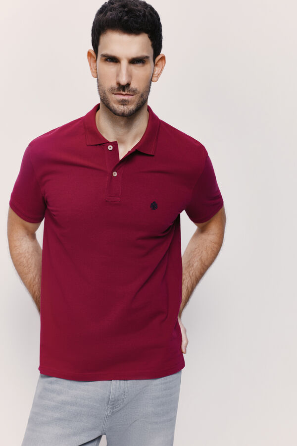 Springfield Polo manga curta F&uacute;csia