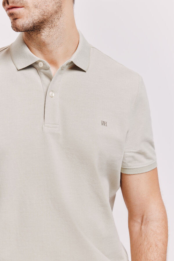 Pedro del Hierro Polo manga curta C&aacute;qui m&eacute;dio