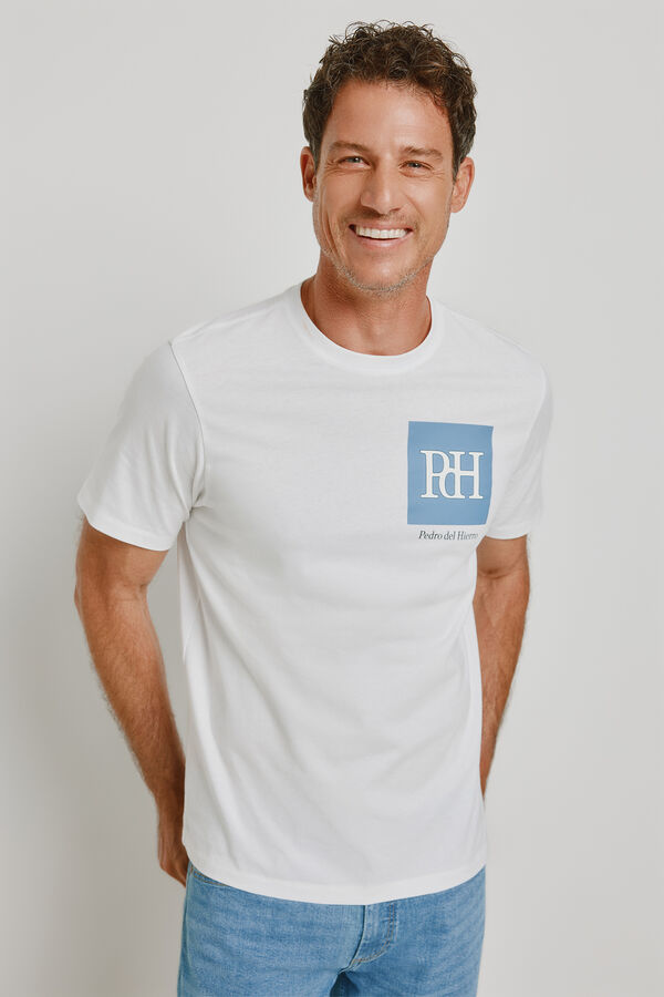 Pedro del Hierro T-shirt de manga curta estampada Branco