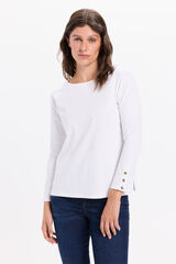 Milano T-shirt de manga com manga francesa Branco