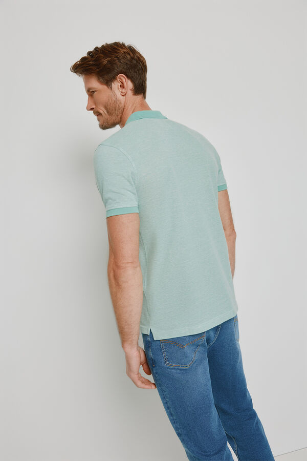 Milano Polo de manga curta Turquesa