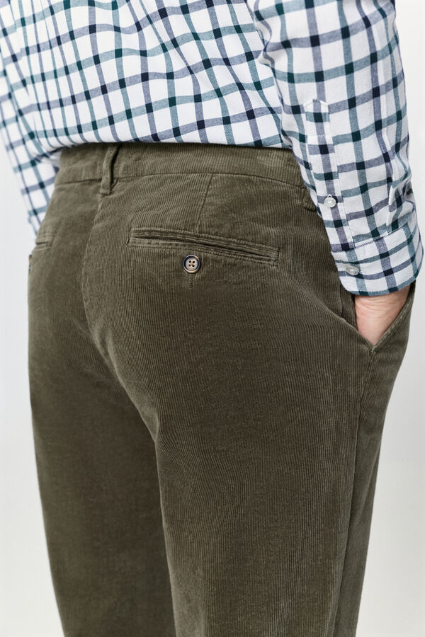Milano Calças chino com ajuste confortável Cáqui escuro