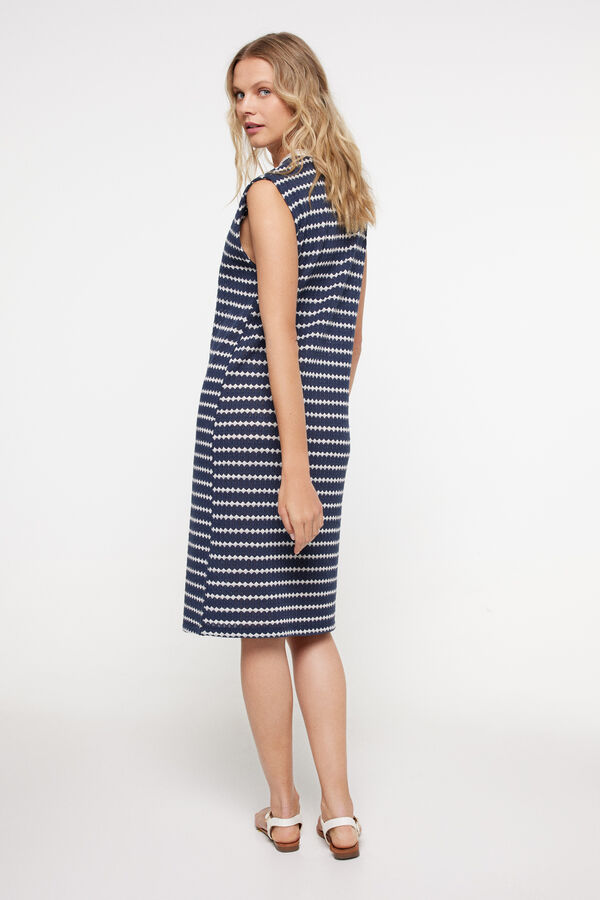 Fifty Outlet Vestido tricot a rayas. Navy