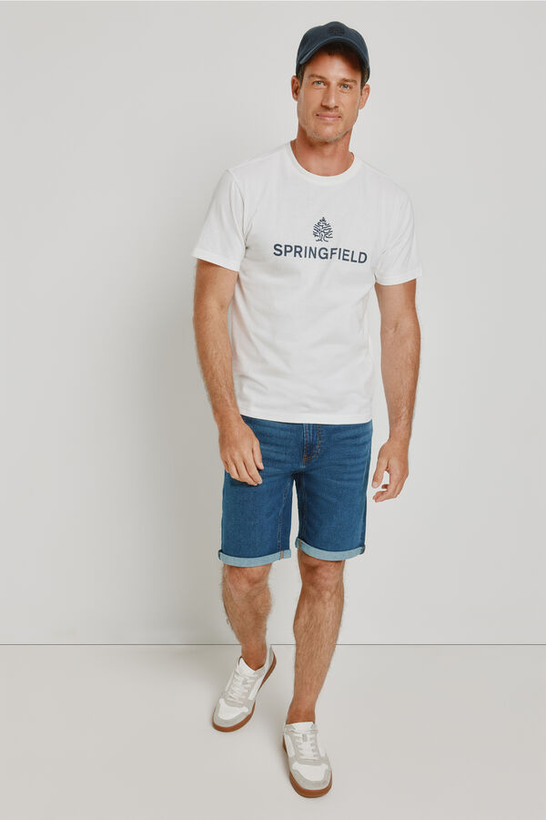 Springfield T-shirt de manga curta Branco