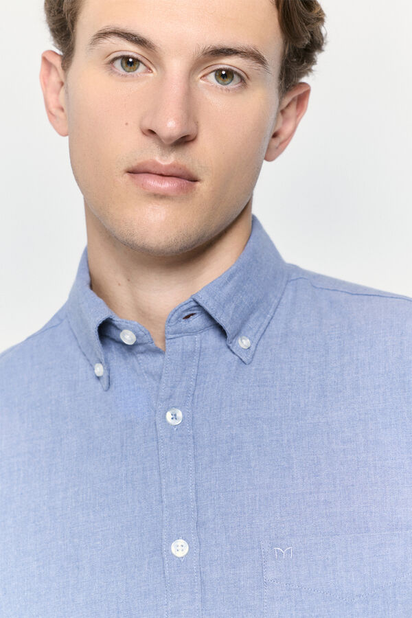 Milano Camisa de sarja com corte relaxado Azul claro
