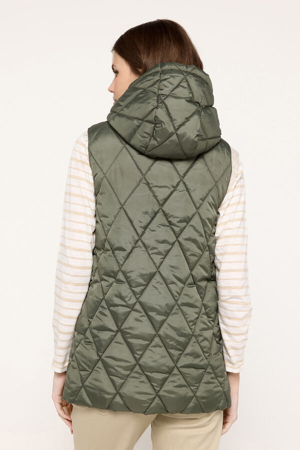 Milano Chaleco acolchado capucha Verde