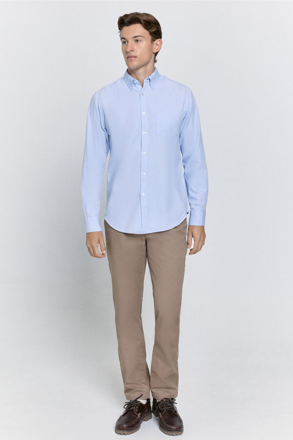 Milano Camisa twill relaxed fit Azul Claro