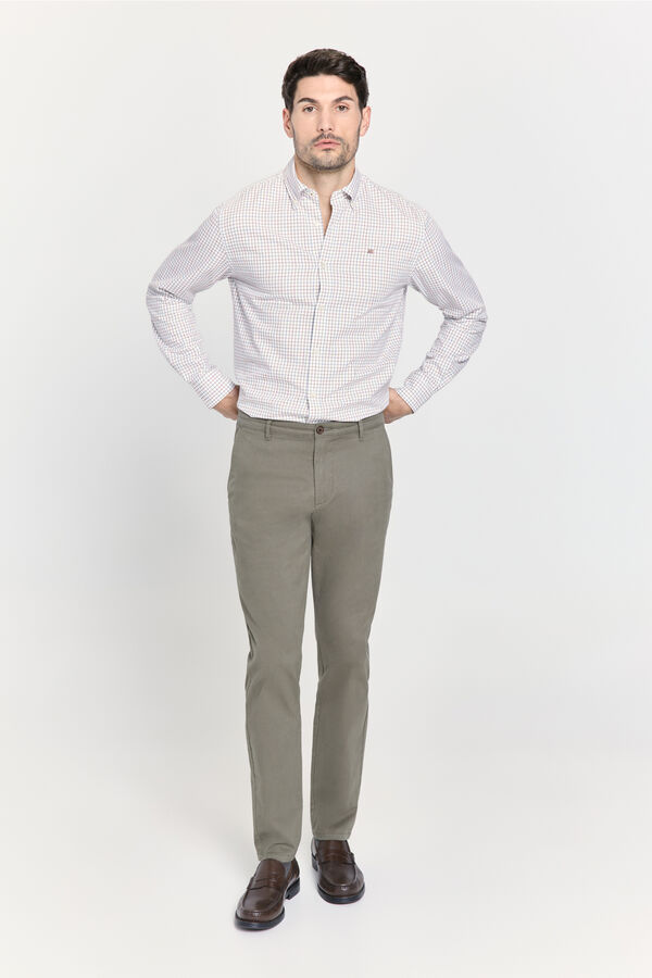 Pedro del Hierro Calças chino stafford Cáqui escuro