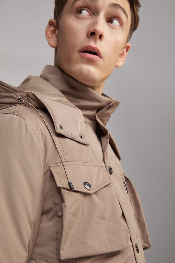 Fifty Outlet Anorak con capucha Beige