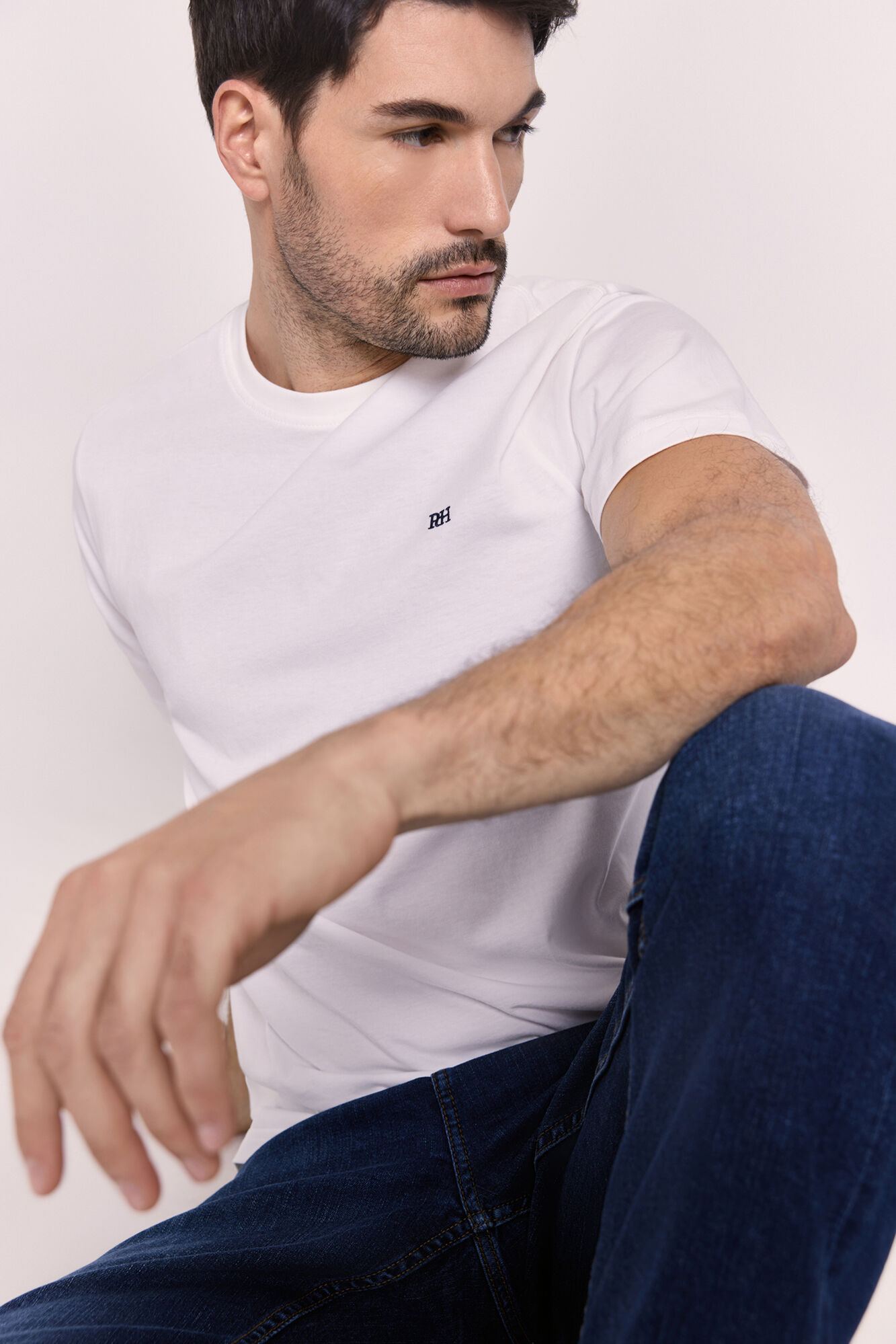 Pedro del Hierro Camiseta b&aacute;sica con logo bordado