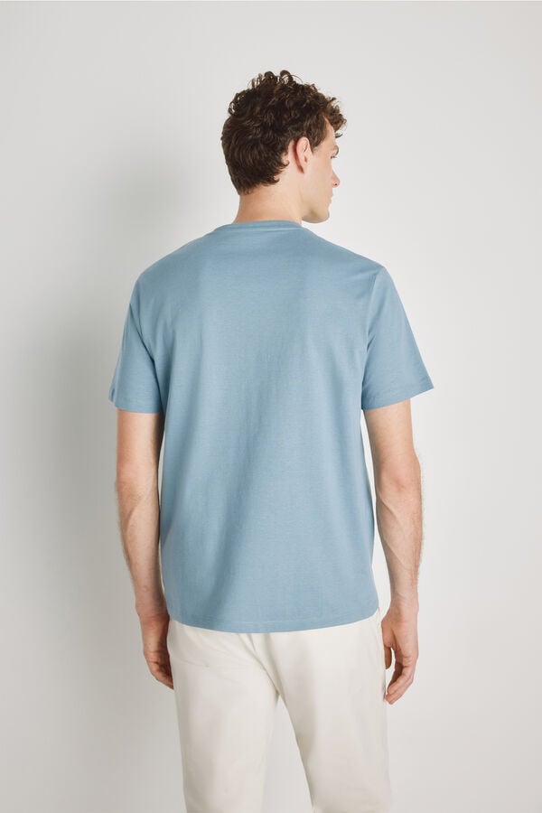 Milano T-shirt b&aacute;sica Azul indigo