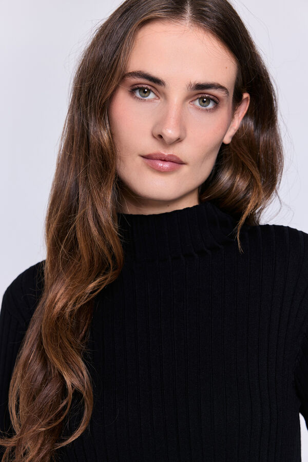 Milano Camisola gola perkins Preto