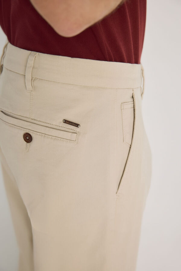 Pedro del Hierro Cal&ccedil;as chino slim fit Bege
