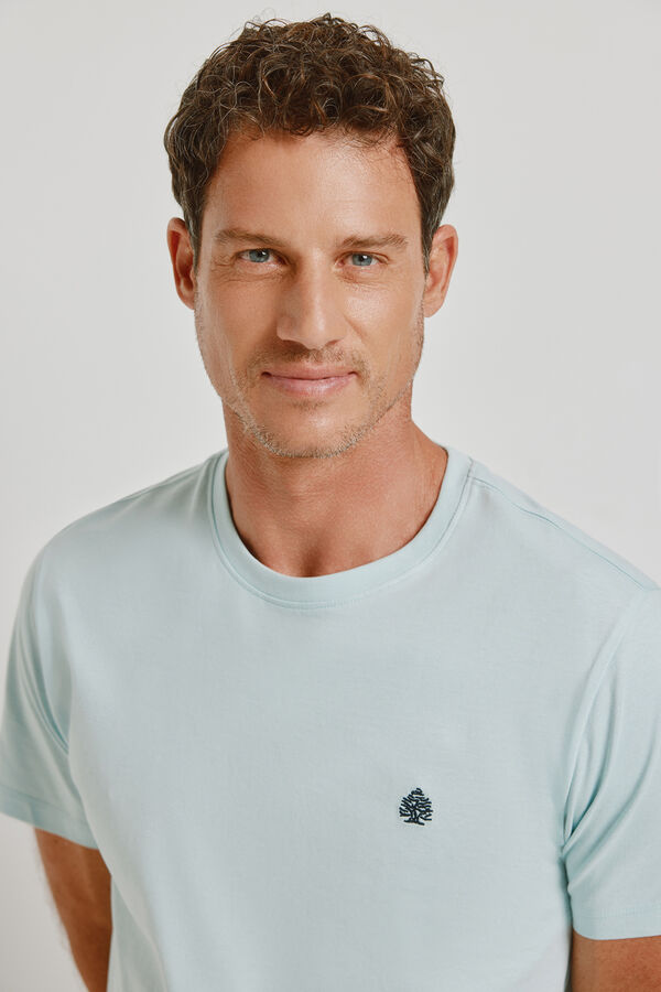 Springfield T-shirt de manga curta Estampado azul