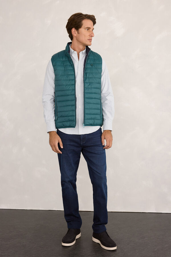 Milano Chaleco Reversible Azul turquesa