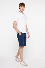 milano Polo Cuello Mao. Blanco