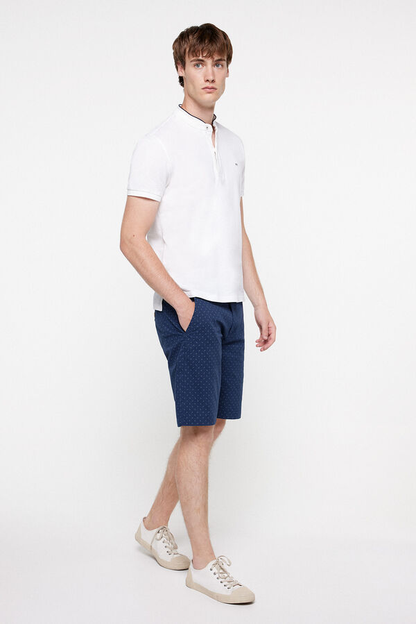 milano Polo Cuello Mao. Blanco