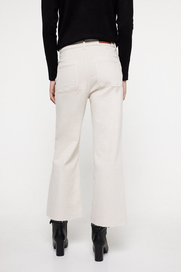 Fifty Outlet Pantalón Culotte Crop Marfil