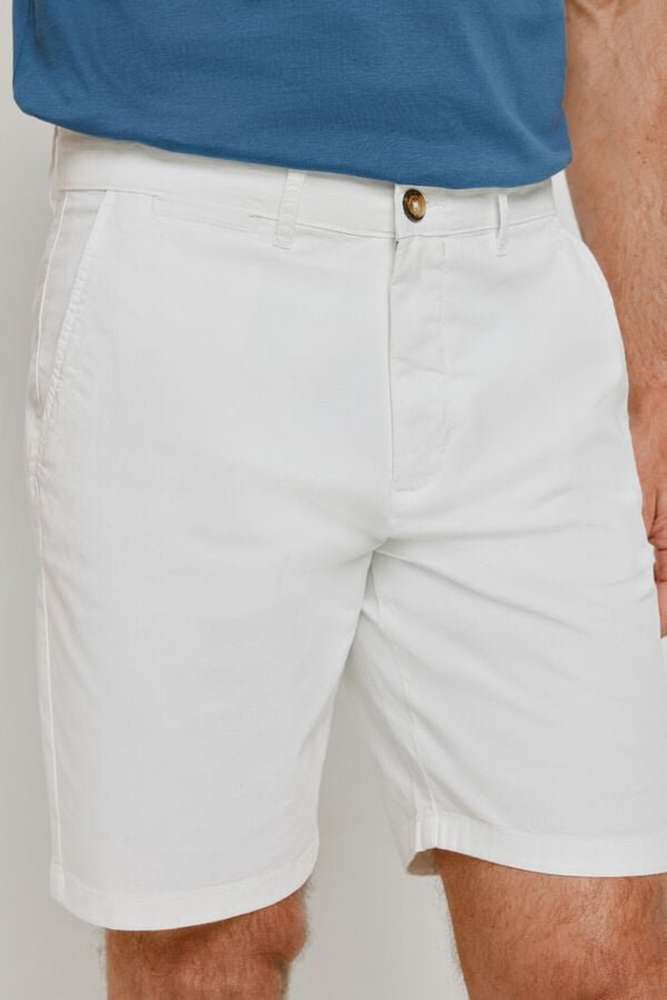 Pedro del Hierro Bermuda lisa Branco