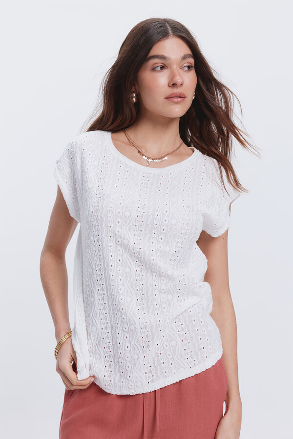 Milano T-shirt bimat&eacute;ria Branco