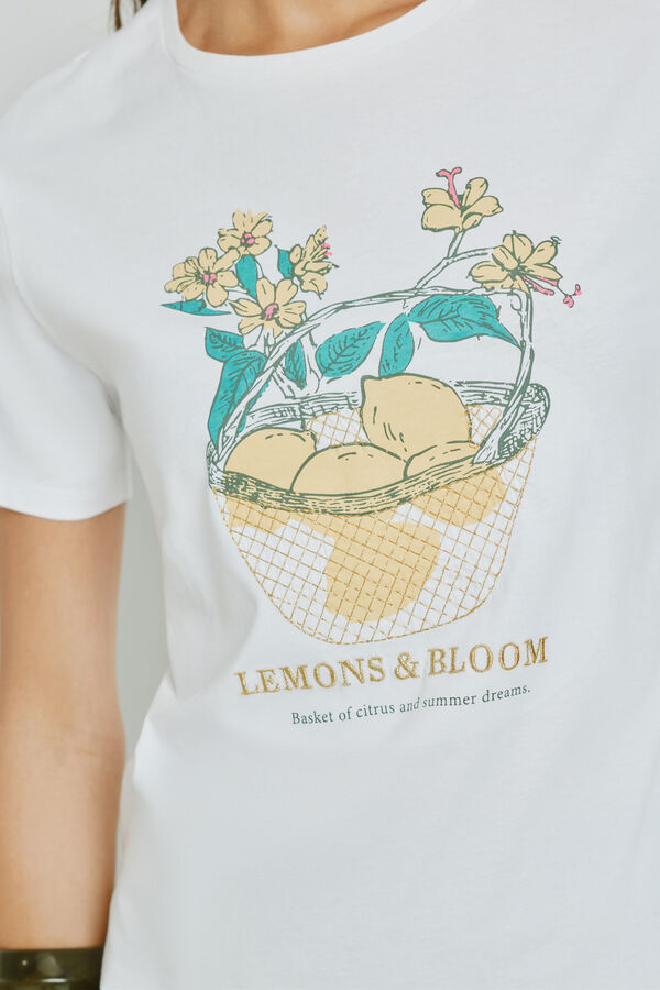 Milano T-shirt estampada de manga curta Branco