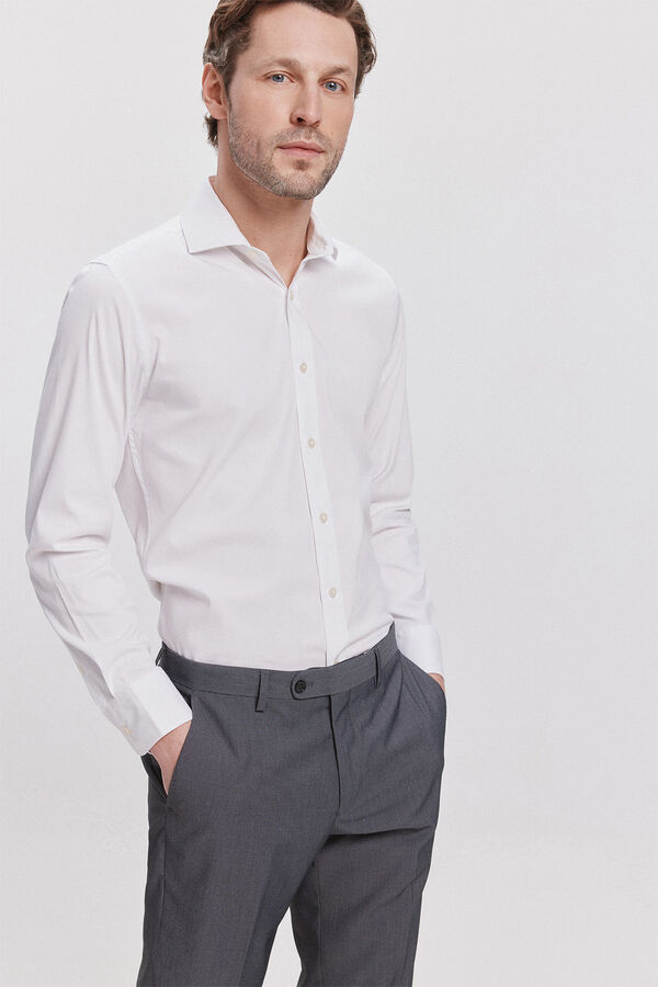 Milano Camisa de Popelina Branco