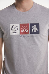 Fifty Outlet T-shirt estampada "Elements" cinza