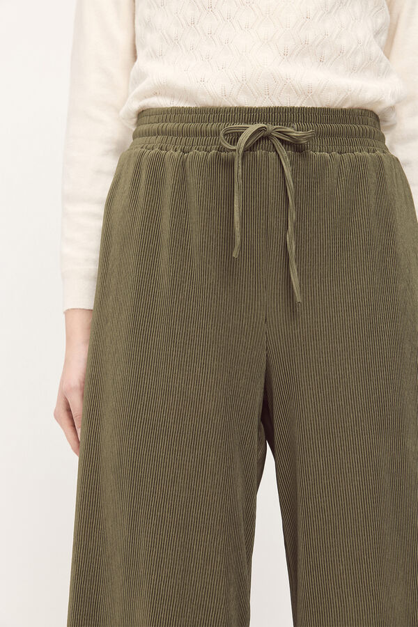 Milano Calça esportiva plissada Verde